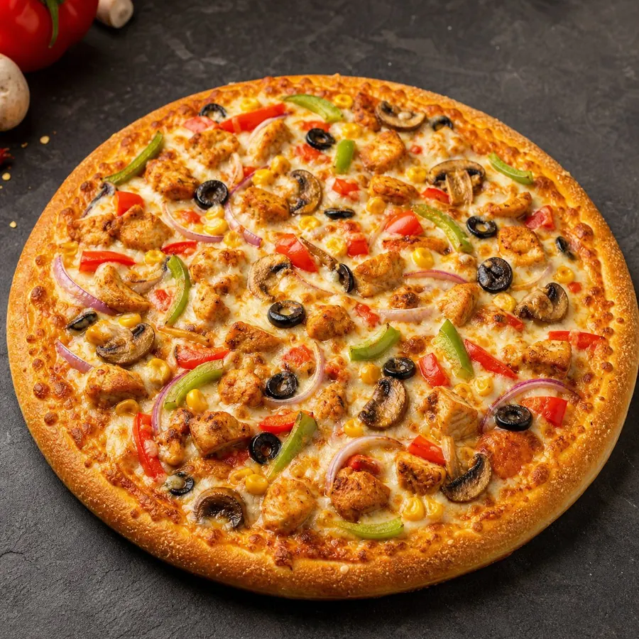 Pakistani brunch special pizza