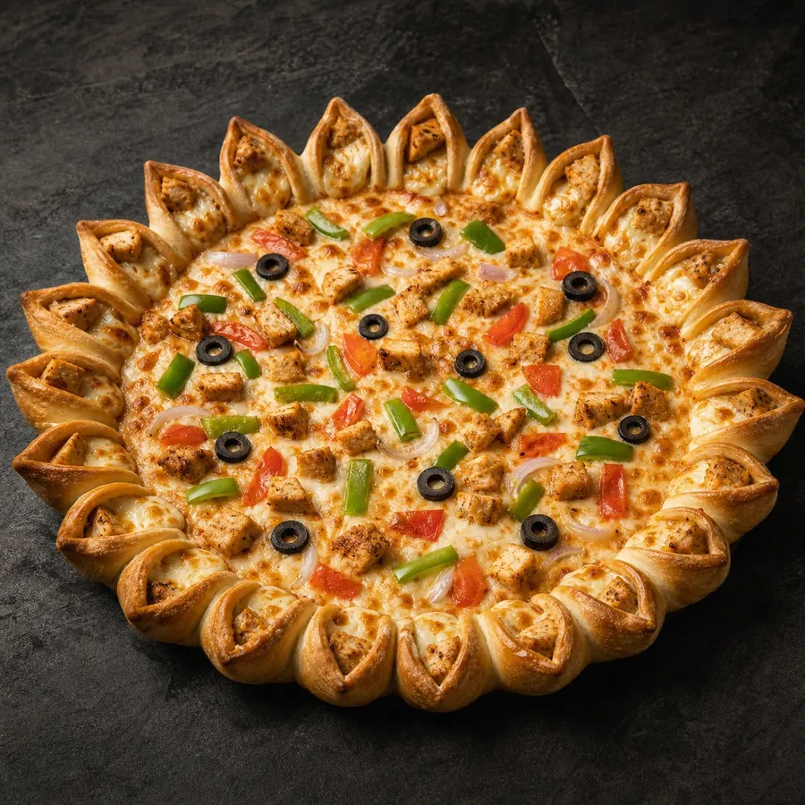 Pakistani crown crust special pizza