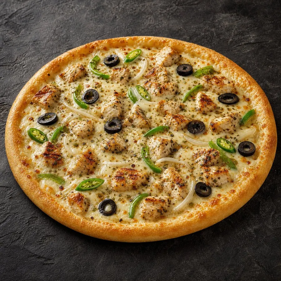 Pakistani malai boti special pizza